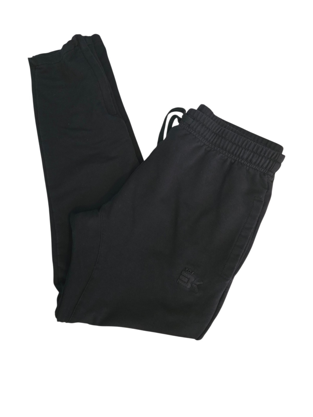 BK MENS Black Jogger Sweatpants - Comfortable Everyday Bottoms L